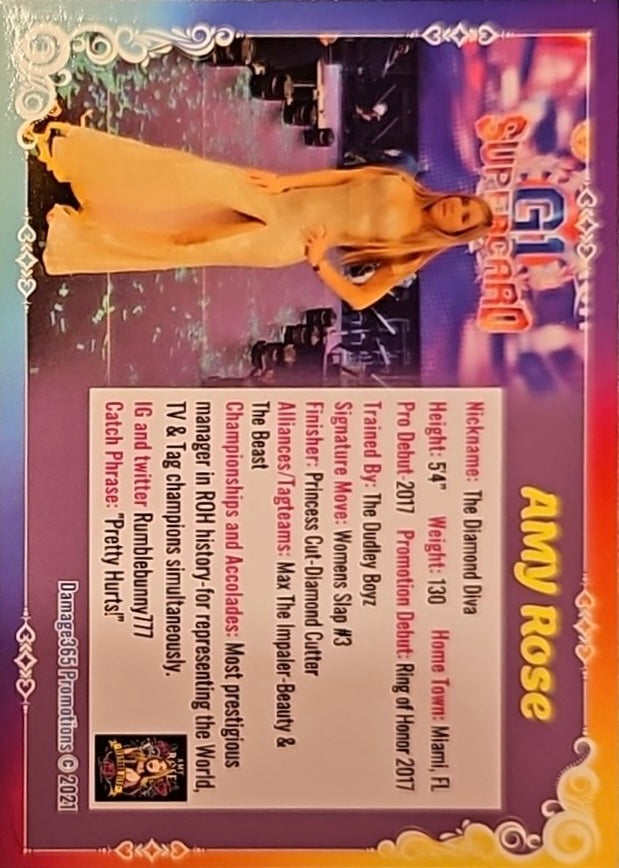 AMY Rose trading card PW Catalog