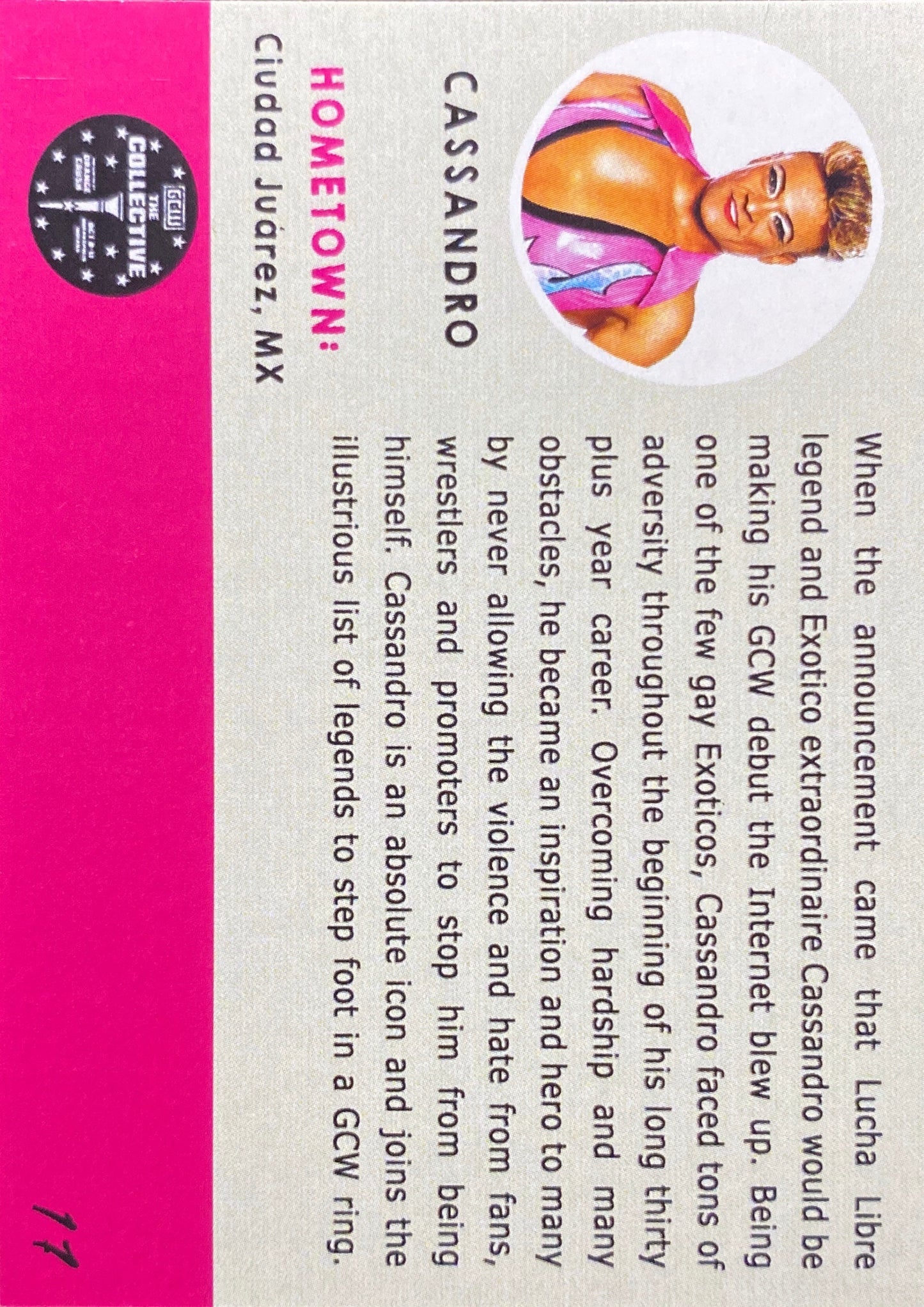 “La Diva de Juarez” Cassandro trading card PW Catalog
