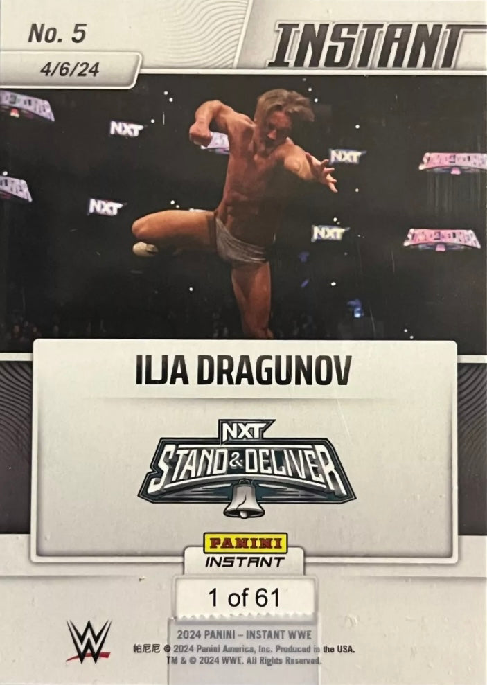 Ilja Dragunov – Ilja Dragunov Retains the NXT Championship trading card PW Catalog
