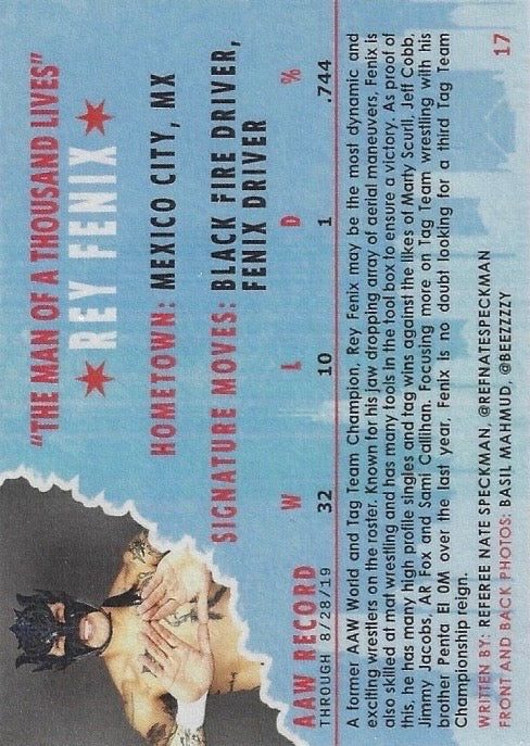 “The Man of a Thousand Lives” REY Fenix trading card PW Catalog