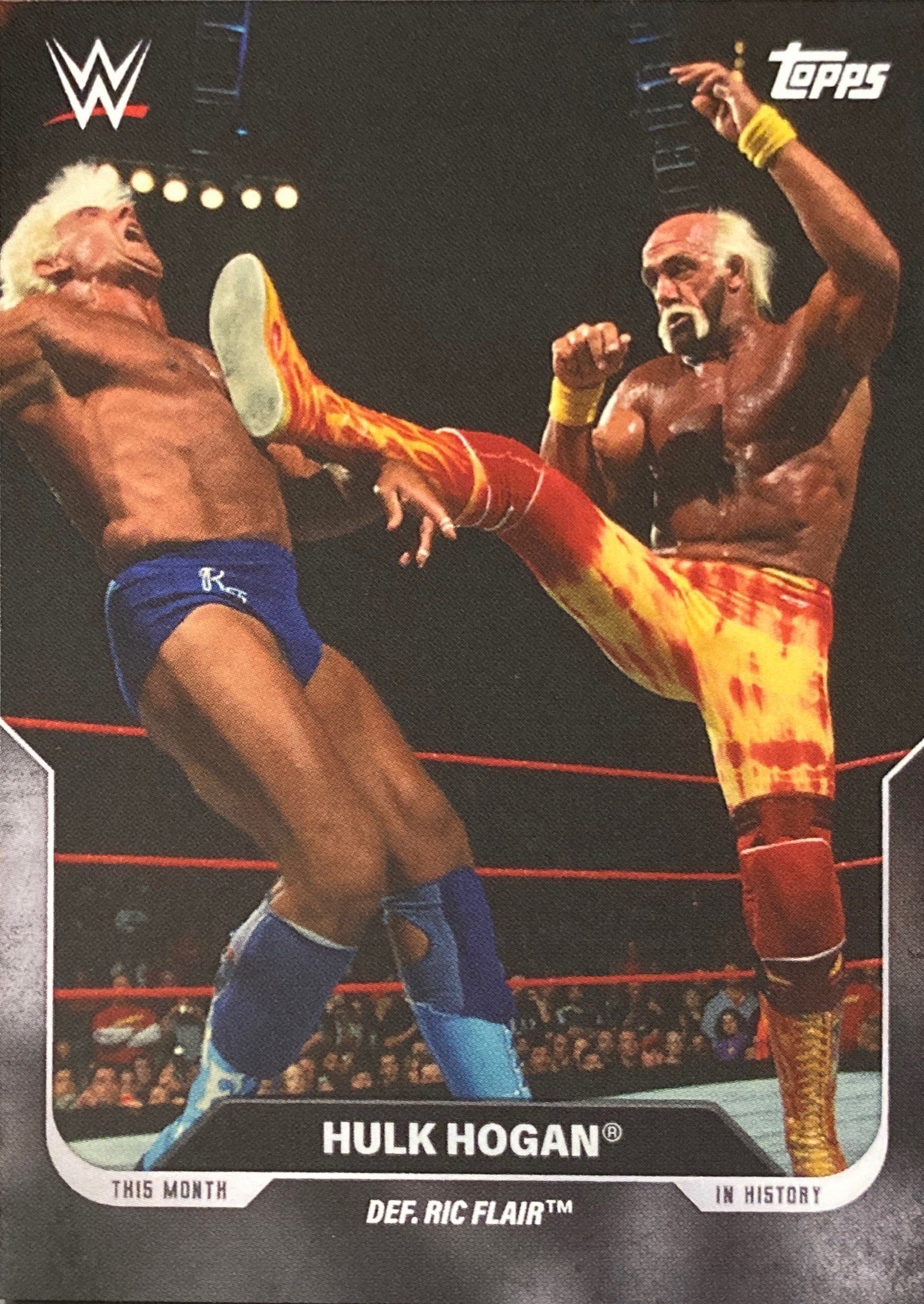 RAW – MAY 13, 2002 Hulk Hogan DEF. RIC Flair trading card PW Catalog