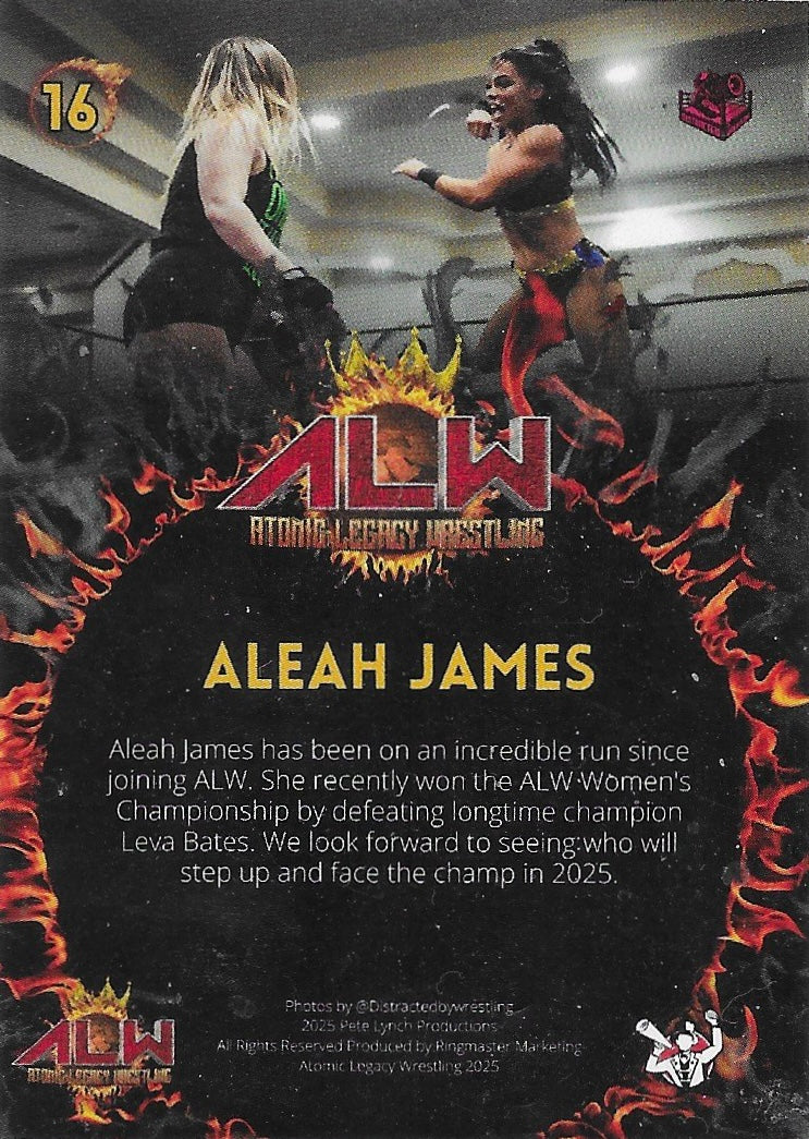 Aleah James trading card PW Catalog