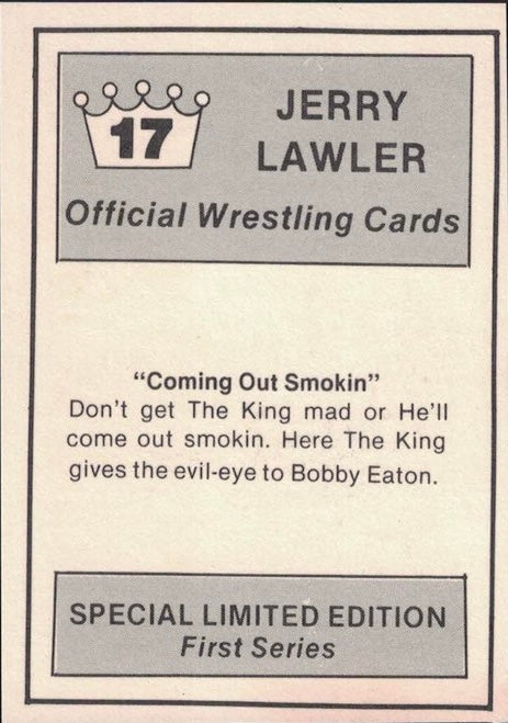 “Coming Out Smokin” trading card PW Catalog