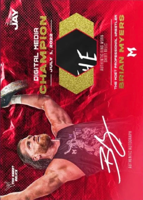 The Most Professional Wrestler Brian Myers – Autograph Ring Worn Shirt trading card PW Catalog