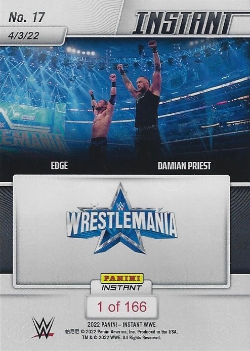 Edge / Damian Priest – Edge Defeats Styles With Priest’s Distraction trading card PW Catalog