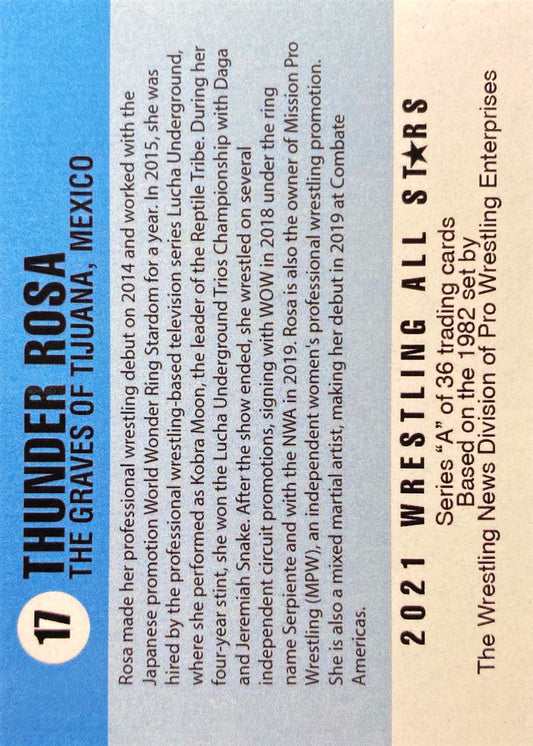 Thunder Rosa trading card PW Catalog