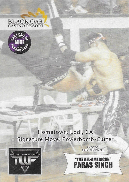 “The All-American” Paras Singh trading card PW Catalog