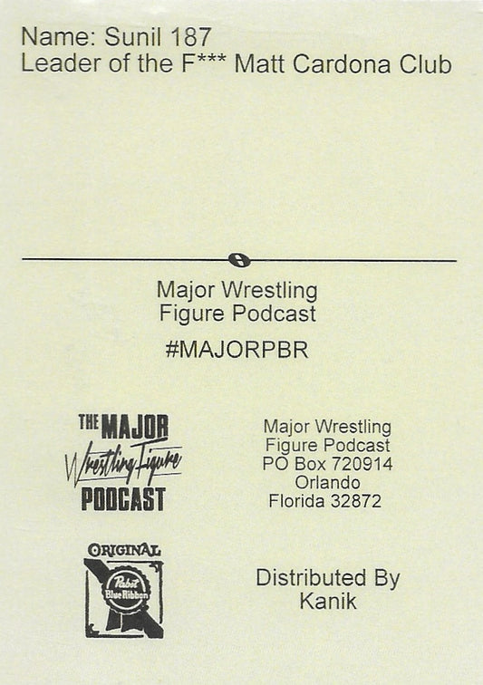 Sunil 187 trading card PW Catalog
