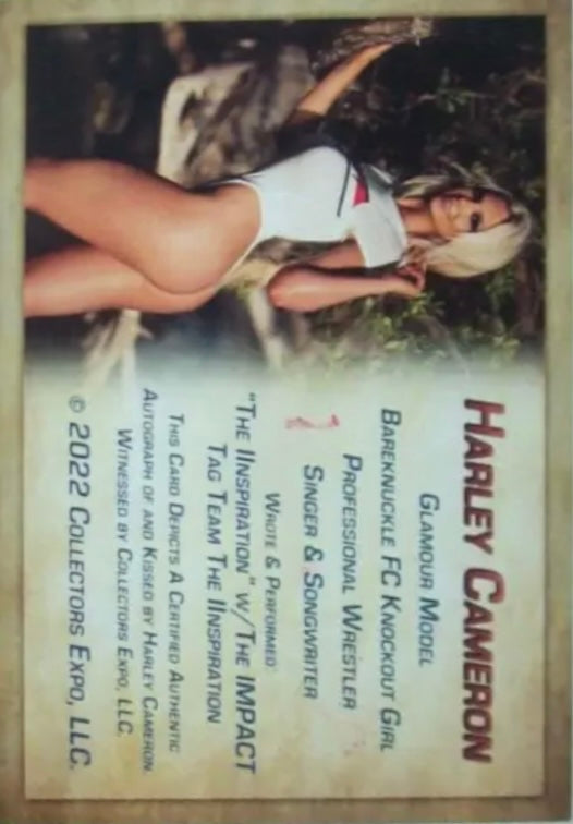 Harley Cameron trading card PW Catalog