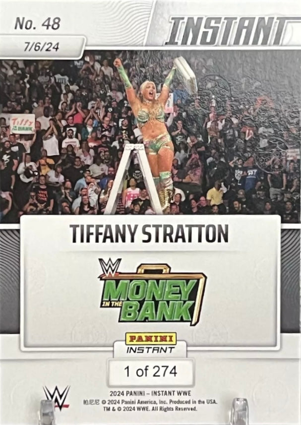 Tiffany Stratton – Tiffany Stratton Wins Money in the Bank Ladder Match trading card PW Catalog