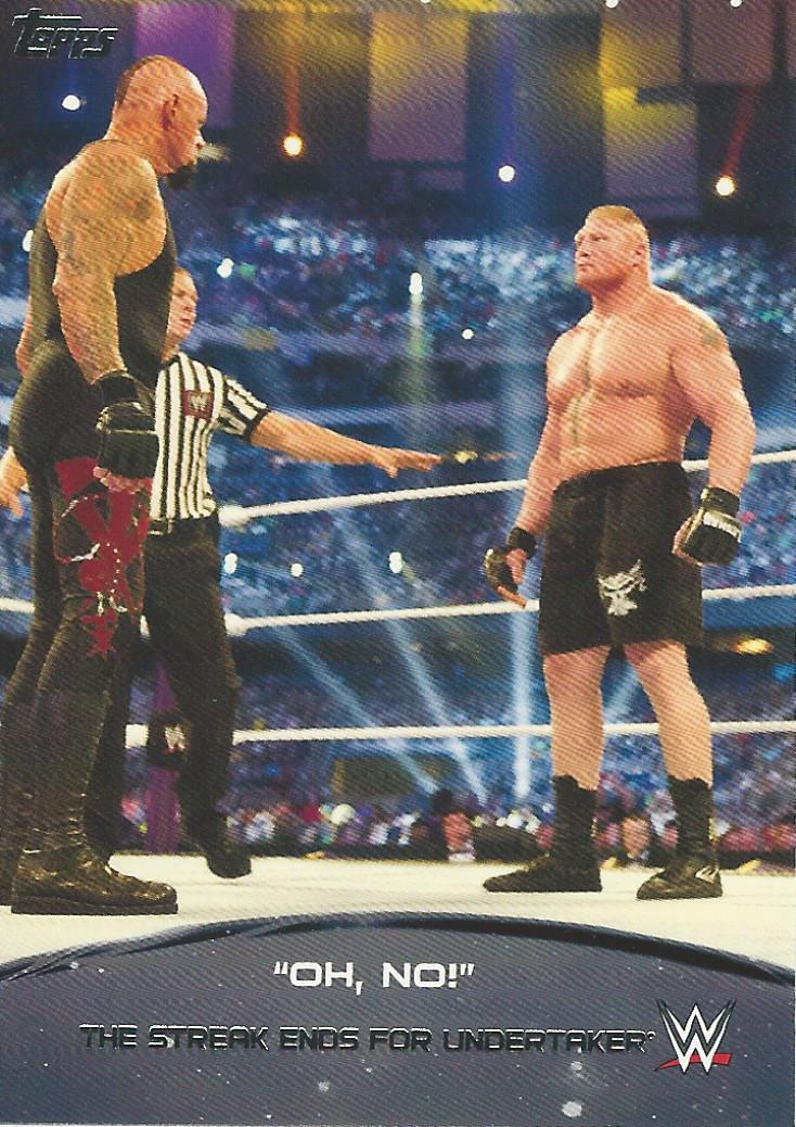 WWE Topps 2015 Undertaker vs Brock Lesnar 10 of 10 trading card PW Catalog
