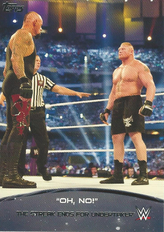 WWE Topps 2015 Undertaker vs Brock Lesnar 10 of 10 trading card PW Catalog