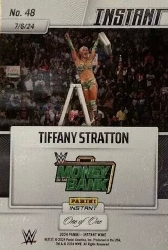 Tiffany Stratton – Tiffany Stratton Wins Money in the Bank Ladder Match trading card PW Catalog