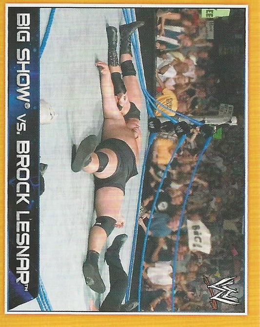 WWE Topps A-Z Sticker Collection 2014 Big Show vs Brock Lesnar #172