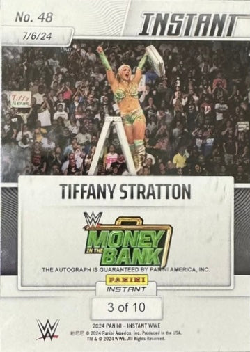 Tiffany Stratton – Tiffany Stratton Wins Money in the Bank Ladder Match trading card PW Catalog