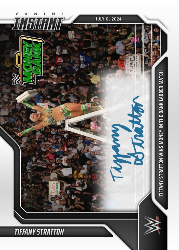Tiffany Stratton – Tiffany Stratton Wins Money in the Bank Ladder Match trading card PW Catalog