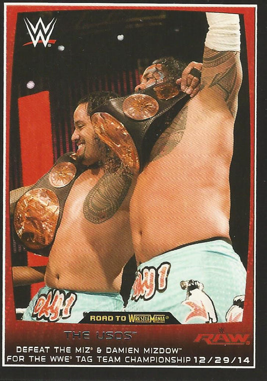 WWE Topps Road to Wrestlemania 2015 The Usos #74