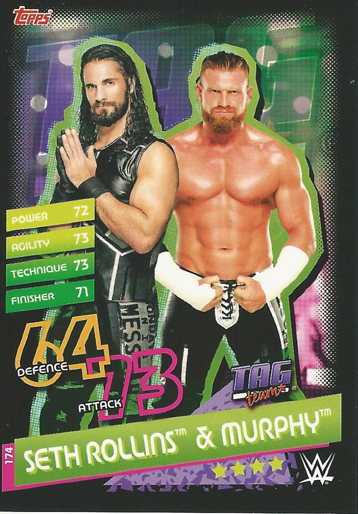 WWE Topps Slam Attax Reloaded 2020 Seth Rollins & Murphy #174