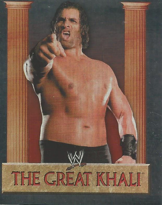 WWE Merlin Heros 2008 Stickers The Great Khali Foil #174