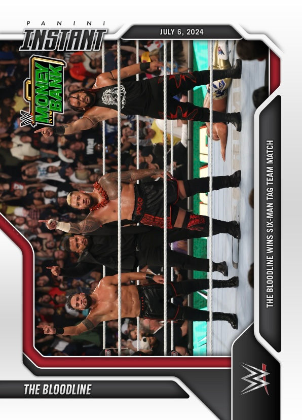 The Bloodline – the Bloodline Wins Six-Man TAG Team Match trading card PW Catalog