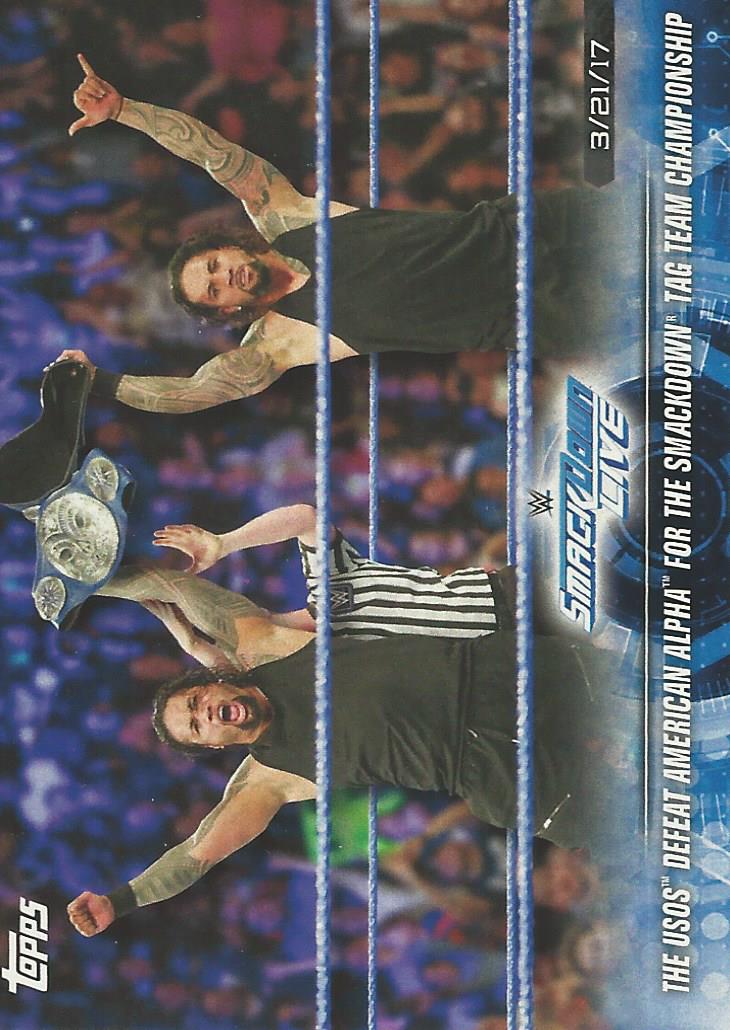 WWE Topps Road to Wrestlemania 2018 The Usos #75