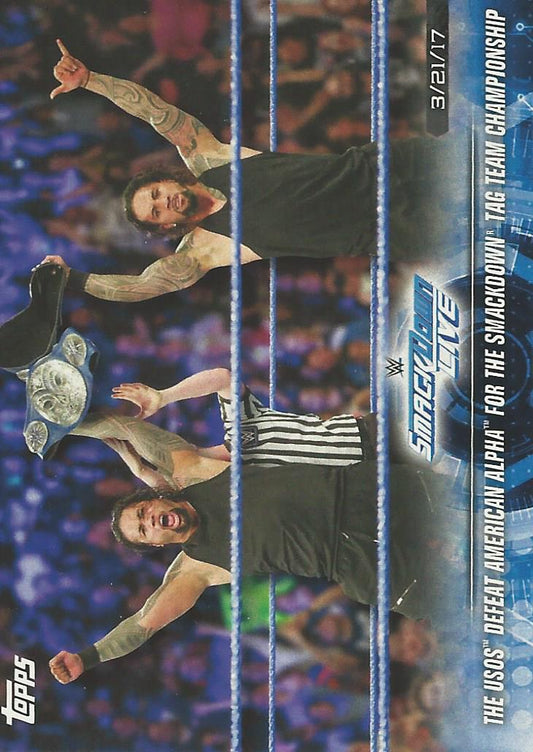 WWE Topps Road to Wrestlemania 2018 The Usos #75