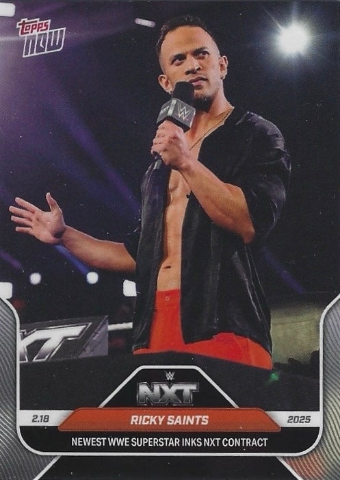Ricky Saints Newest WWE Superstar Inks NXT Contract trading card PW Catalog