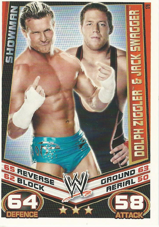 WWE Topps Slam Attax Rebellion 2012 Dolph Ziggler and Jack Swagger #176