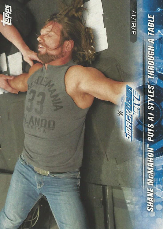 WWE Topps Road to Wrestlemania 2018 AJ Styles #76