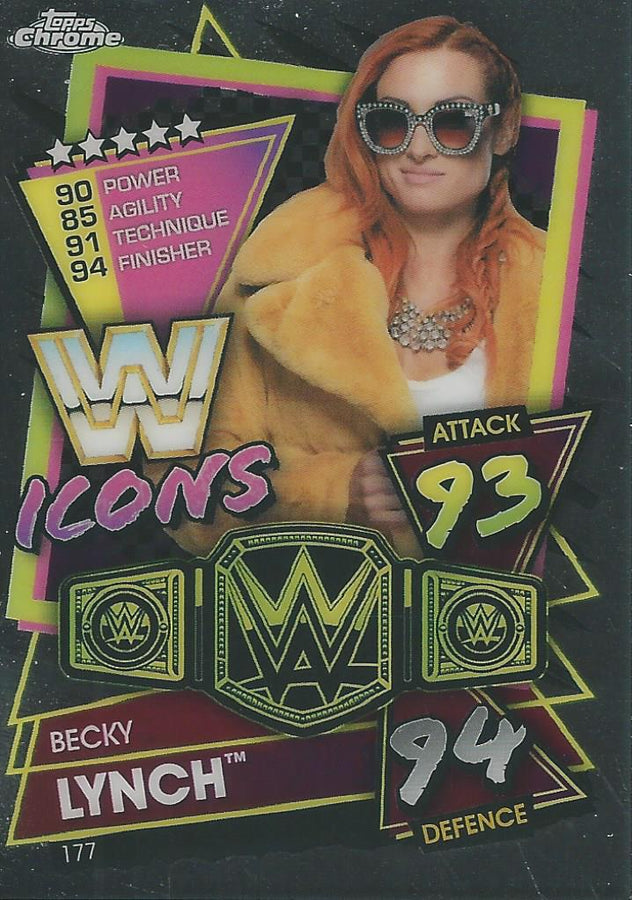 WWE Topps Slam Attax Chrome 2021 Becky Lynch #177