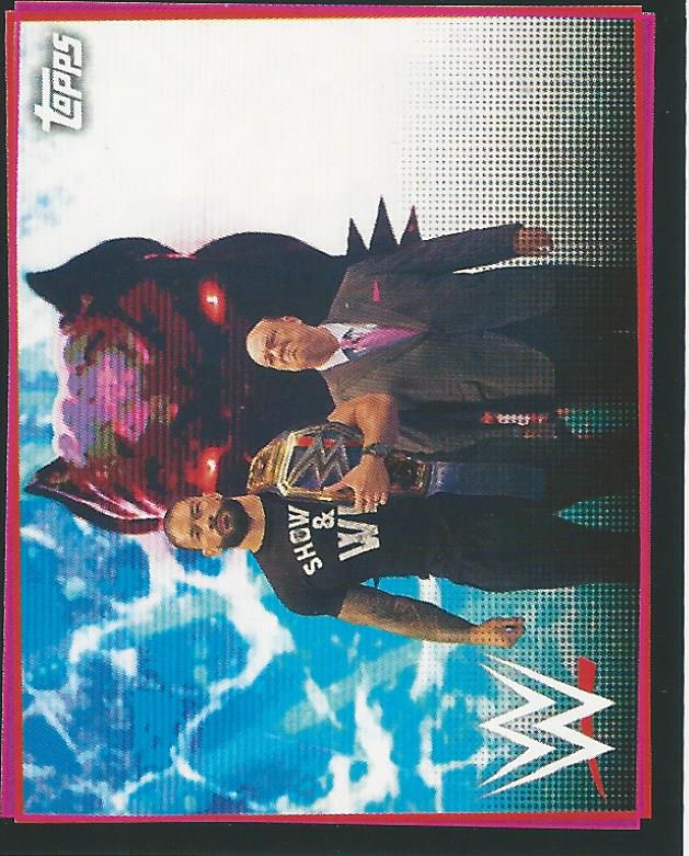 WWE Topps Road to Wrestlemania Stickers 2021 Roman Reigns #177