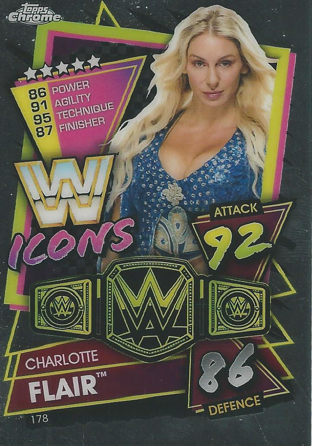 WWE Topps Slam Attax Chrome 2021 Charlotte Flair #178