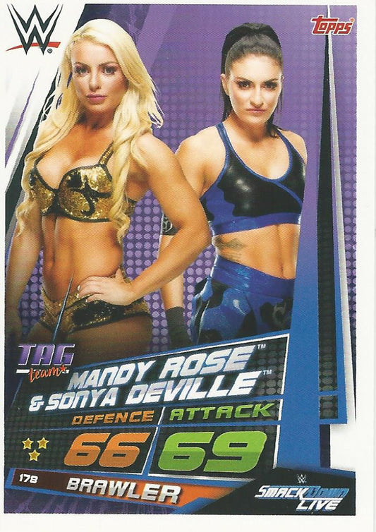 WWE Topps Slam Attax Universe 2019 Mandy Rose and Sonya Deville #178