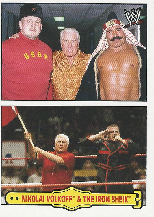 WWE Topps Heritage 2012 Fabled Tag Teams Nikolai and Iron Sheik 1 of 10 trading card PW Catalog