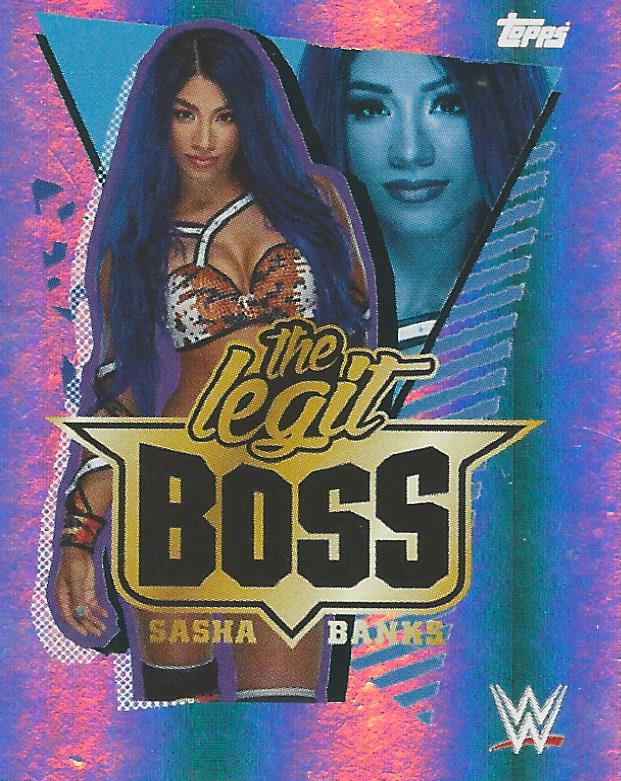 WWE Topps Road to Wrestlemania Stickers 2021 Sasha Banks #179