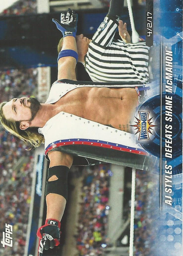 WWE Topps Road to Wrestlemania 2018 AJ Styles #79