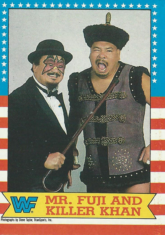 Topps WWF Wrestling Cards 1987 Killer Khan and Mr Fuji #17