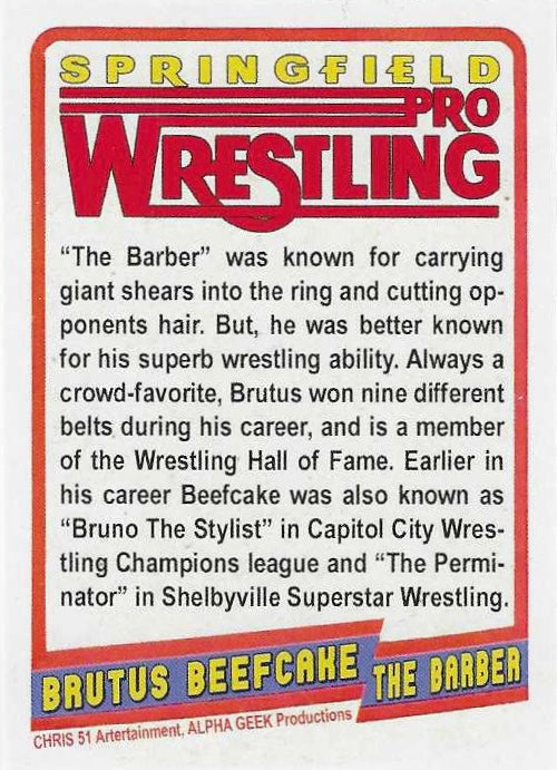 Brutus “the Barber” Beefcake – USA trading card PW Catalog