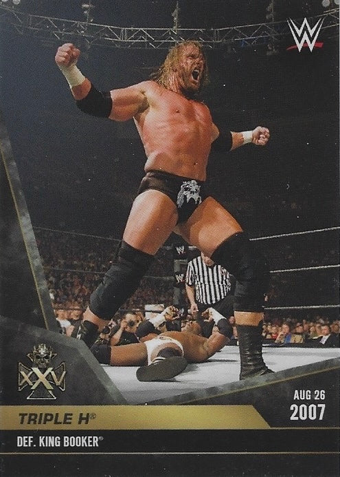 AUG 26 2007 – Triple H DEF. King Booker trading card PW Catalog