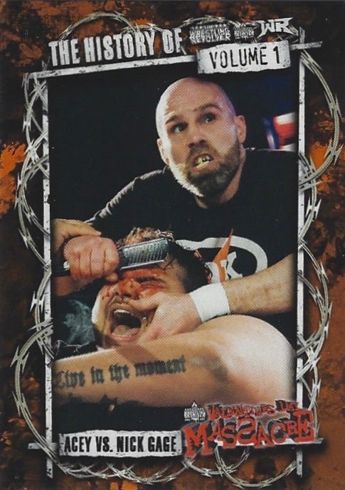 Acey Romero vs. Nick Gage trading card PW Catalog