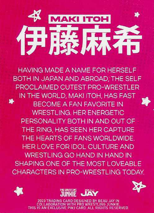 Maki Itoh trading card PW Catalog