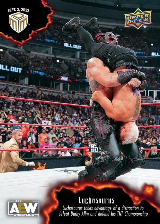Luchasaurus – Luchasaurus Takes Advantage of a Distraction to Defeat Darby Allin and Defend HIS TNT Championship