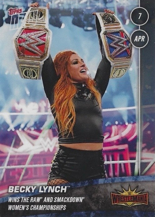 Becky Lynch Wins the RAW and Smackdown Women’s Championships trading card PW Catalog