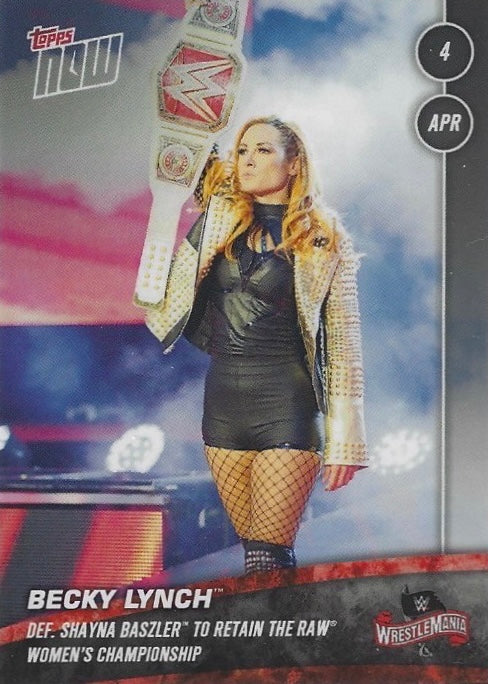 Becky Lynch DEF. Shayna Baszler to Retain the RAW Women’s Championship trading card PW Catalog