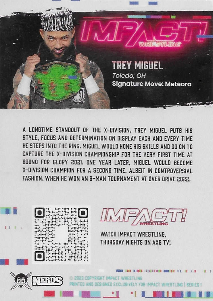 Trey Miguel – X-Division Champion trading card PW Catalog