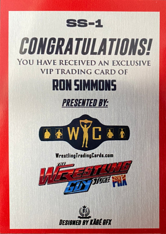 Signature Series – RON Simmons trading card PW Catalog