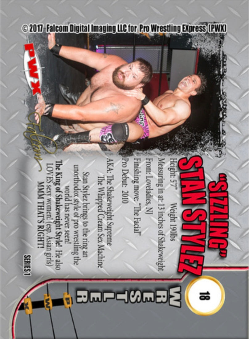 “Sizzling” Stan Stylez trading card PW Catalog