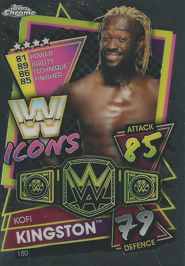 WWE Topps Slam Attax Chrome 2021 Kofi Kingston #180
