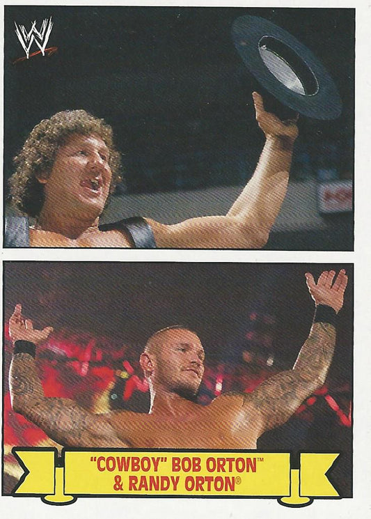WWE Topps Heritage 2012 Family History Randy and Bob Orton 1 of 10 trading card PW Catalog