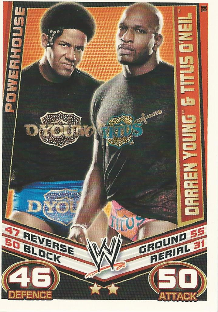 WWE Topps Slam Attax Rebellion 2012 Darren Young and TItus O'Neil #180